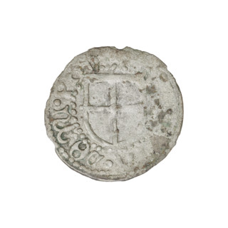 Teutonic szelag, Henryk Reffle von Richtenberg (Grand Master; 1470–1477). Obverse: Teutonic shield