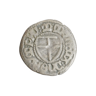 Teutonic szelag, Marcin Truchsess von Wetzhausen (Grand Master; 1477–1489); publisher: Hans Wesner