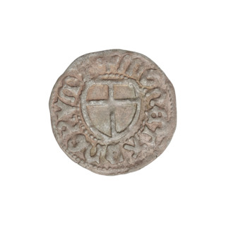 Teutonic szelag, Jan von Tiefen (Grand Master; 1489–1497); publisher: Wesner, Hans (fl. 1480–?).