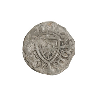 Teutonic szelag, Jan von Tiefen (Grand Master; 1489–1497); publisher: Wesner, Hans (fl. 1480–?;