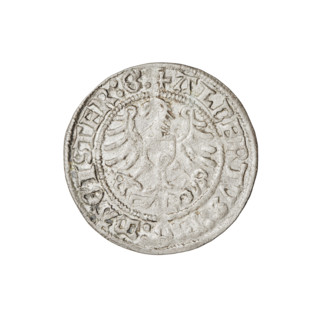 Teutonic groschen, Albrecht Hohenzollern (prince in Prussia; Grand Master; 1490–1568), R6 (rarity).