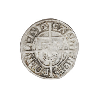 Teutonic groschen, Albrecht Hohenzollern (prince in Prussia; Grand Master; 1490–1568). Obverse: