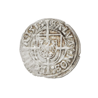 Teutonic groschen, Albrecht Hohenzollern (prince in Prussia; Grand Master; 1490–1568). Obverse: