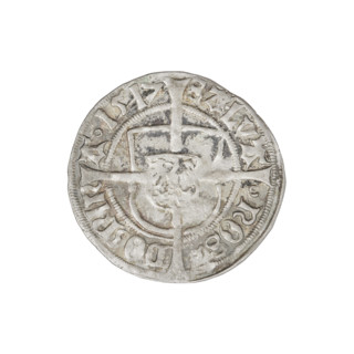Teutonic groschen, Albrecht Hohenzollern (prince in Prussia; Grand Master; 1490–1568). Obverse: