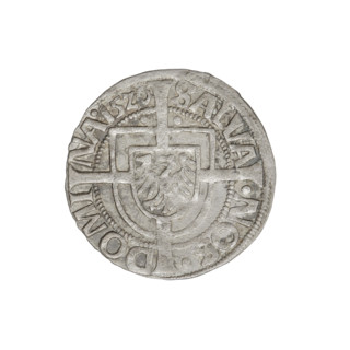 Teutonic groschen, Albrecht Hohenzollern (prince in Prussia; Grand Master; 1490–1568); publishers: