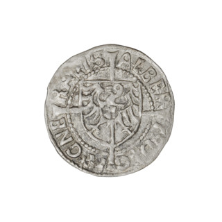 Teutonic groschen, Albrecht Hohenzollern (prince in Prussia; Grand Master; 1490–1568); publishers: