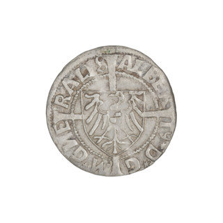 Teutonic groschen, Albrecht Hohenzollern (prince in Prussia; Grand Master; 1490–1568).