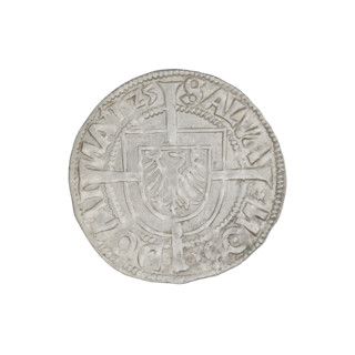 Teutonic groschen, Albrecht Hohenzollern (prince in Prussia; Grand Master; 1490–1568); publishers: