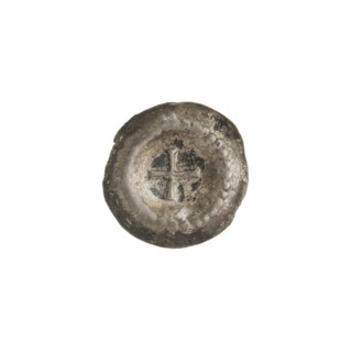 Denarius - bracteate, R5 (rarity); Greek cross I, AR punch; one-sided coin with an equal-armed