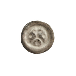 denarius - bracteate, cross on arcade I (iconographic), AR mark, moon (iconographic), crescent with