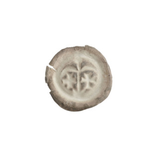 Denarius - bracteate; arcades; AR marks; crosses; columns; column on a crescent; one-sided coin;