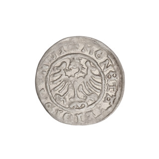 Crown half-grosz of Sigismund I the Old (King of Poland, reign 1506–1548). Obverse: royal crown;