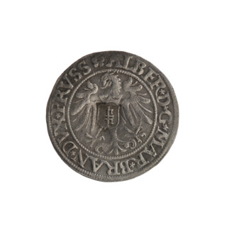 Groschen with countersignature of the City of Gdansk, 1577; publisher: Jost Ludwik Decius (fl.
