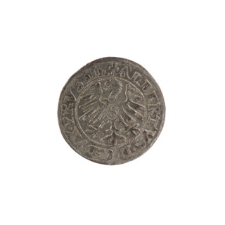 szelag by Hans Nimptsch (Nimsch), R (rarity). Obverse: Prussian eagle with crowned letter S on its