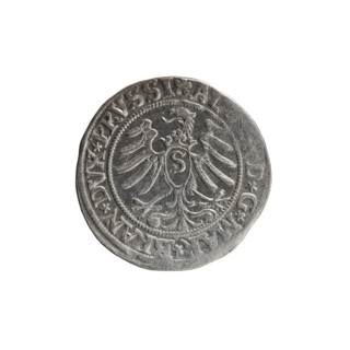 Albrecht Hohenzollern (Prince of Prussia; 1490–1568) — obverse: Prussian eagle with on its chest a