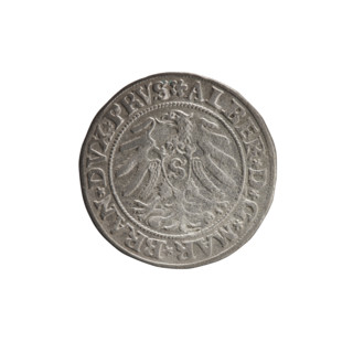 Obverse: Aw. Prussian Eagle, on its breast a crowned letter S. Along the rim, between the pearly