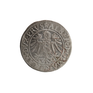 Decius, Jost Ludwik (fl. 1528–1535). Obverse: Prussian eagle, on its chest a crowned letter S; in