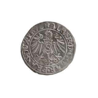 grosz, Decius, Jost Ludwik (fl. 1528–1535); Obverse: Prussian eagle with on its chest a crowned