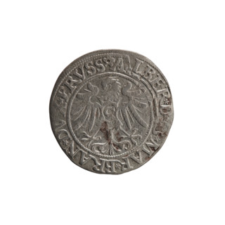 Decius Grosz (fl. 1528–1535). Silver coin (Ducal Prussia, Königsberg), 1535; diameter 23.4 mm,