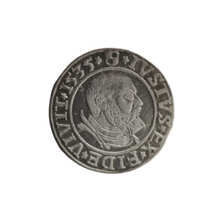 Decius Grosz, Jost Ludwik (fl. 1528–1535). Silver coin, 1535, Ducal Prussia (Königsberg). Obverse: