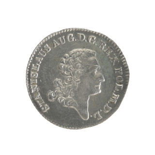 Gold crown (1766) depicting Stanislaw August Poniatowski (King of Poland; 1764–1795). Obverse: head
