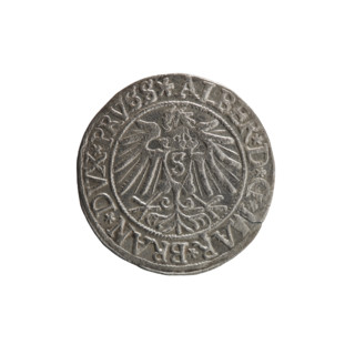 obverse: Prussian eagle, on its chest a crowned letter S; on the rim between the pearl borders an