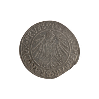 Obverse: Prussian eagle; on its chest a crowned letter S. In the rim between the pearl borders an