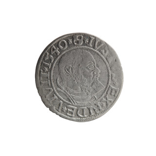 grosz; publisher: Maciej Schilling; maker: Jost Ludwik Decjusz (fl. 1528–1535). Obverse: Prussian