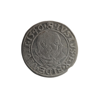 Obverse: Aw. Prussian eagle, on its breast a crowned letter S; along the rim between pearly borders