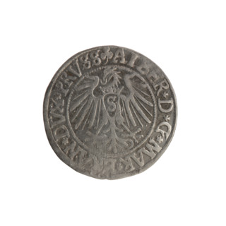 grosz, Schilling, Maciej, R0 (rarity), eagles, Hohenzollern (coat of arms), hoard from the village