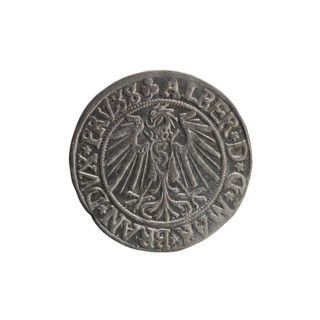 grosz, Schilling, Maciej, R3 (rarity), eagles, Albrecht Hohenzollern (Prince of Prussia; 1490-1568)