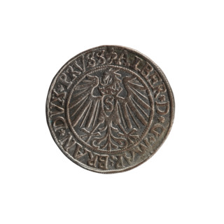 Albrecht Hohenzollern (Prince of Prussia; 1490–1568) — coin (1541, Königsberg, Ducal Prussia).