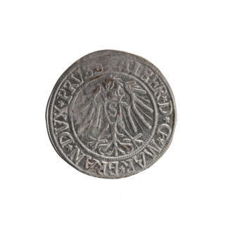 grosz, Schilling, Maciej, R0 (rarity), Albrecht Hohenzollern (Prince of Prussia; 1490–1568) —