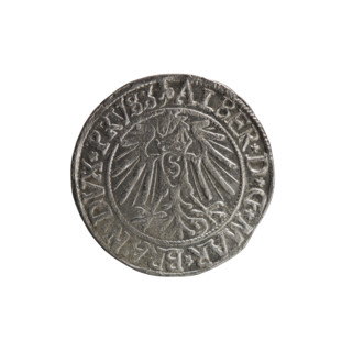 grosz, Schilling, Maciej, R0 (rarity), eagles, Albrecht Hohenzollern (Prince of Prussia; 1490–1568)