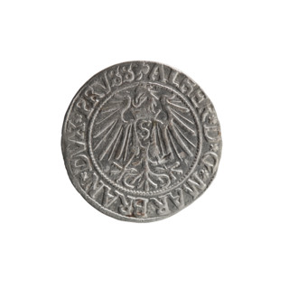 Albrecht Hohenzollern (Prince of Prussia; 1490–1568) grosz (Schilling, Maciej), R0 (rarity).