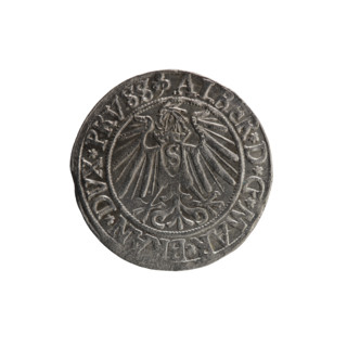 grosz; Schilling, Maciej; R0 (rarity). Albrecht Hohenzollern (Prince of Prussia; 1490–1568).