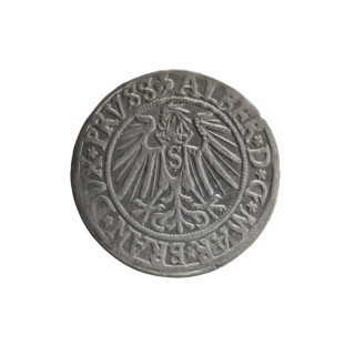 grosz, Schilling, Maciej, R0 (rarity), Albrecht Hohenzollern (Prince of Prussia; 1490–1568) —