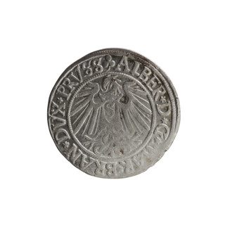 Albrecht Hohenzollern (Prince of Prussia; 1490–1568) — silver coin, 1541, Königsberg, Ducal Prussia
