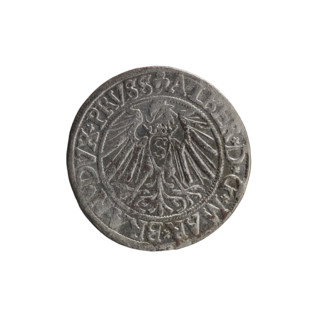 Albrecht Hohenzollern (Prince of Prussia; 1490–1568) — coin, 1541, Königsberg, Ducal Prussia