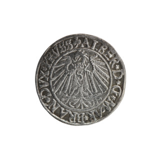grosz, Schilling, Maciej, R3 (rarity), eagles, Albrecht Hohenzollern (Prince of Prussia; 1490–1568)