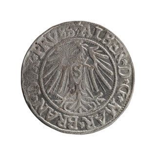 grosz, Straub (Strawb), Heinrich, R0 (rarity), Albrecht Hohenzollern (Prince of Prussia; 1490–1568)
