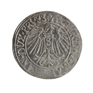 grosz, Straub (Strawb), Heinrich, R0 (rarity), Albrecht Hohenzollern (Prince of Prussia; 1490–1568)