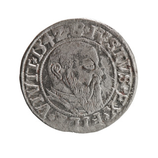 grosz, Straub (Strawb), Heinrich, R0 (rarity), Hohenzollern (coat of arms), male busts in armor,