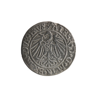 Obverse: Prussian eagle; on its chest the crowned letter S. In the rim, between pearl-shaped