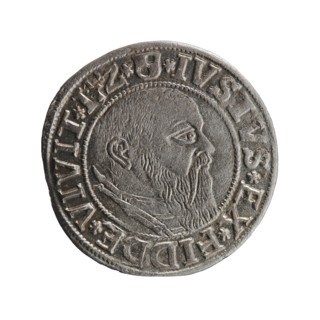 grosz, Straub (Strawb), Heinrich, R0 (rarity), eagles, male busts in armor, Hohenzollern (coat of