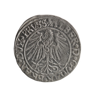 grosz; Schilling; Maciej; R0 (rarity); eagles; Albrecht Hohenzollern (Prince of Prussia; 1490–1568)