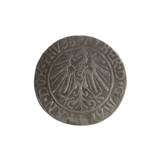 grosz, Schilling, Maciej, R0 (rarity); eagles; Albrecht Hohenzollern (Prince of Prussia; 1490–1568)