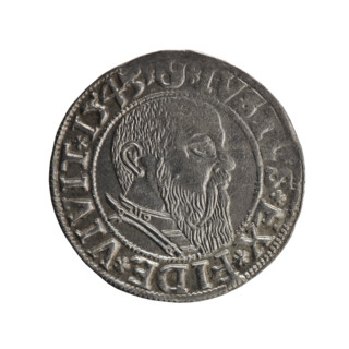 Grosz; Schilling, Maciej; R0 (rarity). Obverse: Prussian eagle, on its chest the crowned letter S;