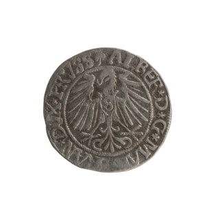 grosz, Schilling, Maciej, R0 (rarity). Albrecht Hohenzollern (Prince of Prussia; 1490–1568) —
