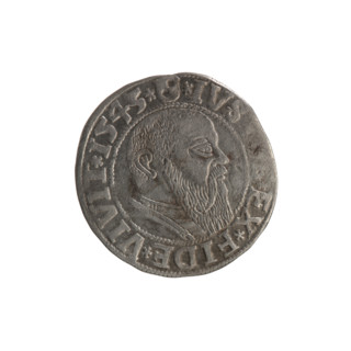 grosz; maker: Schilling, Maciej; R0 (rarity). Albrecht Hohenzollern (Prince of Prussia; 1490–1568)